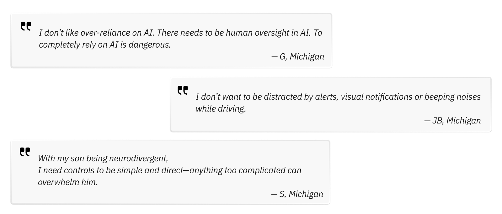 Quotes from interviews