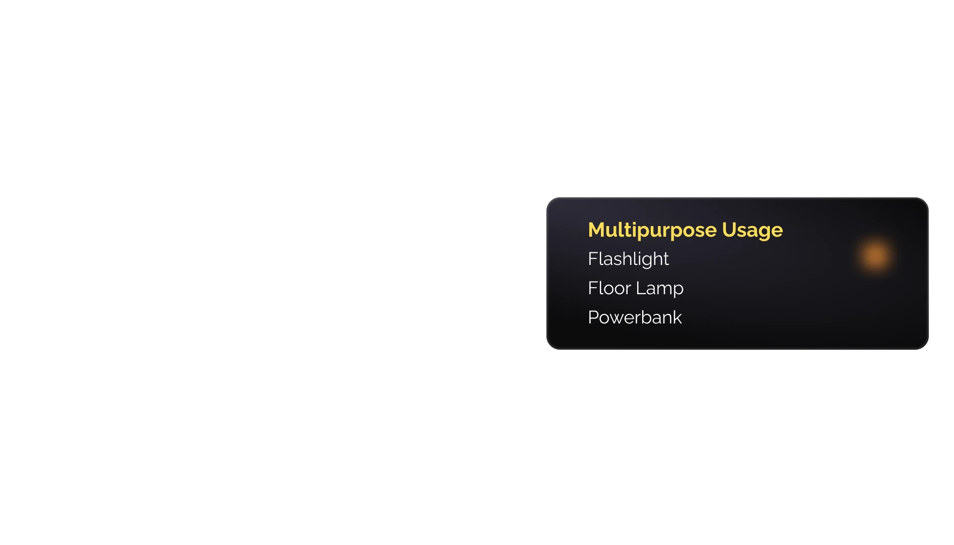 Feature showcase of Lumicharge - Multipurpose use